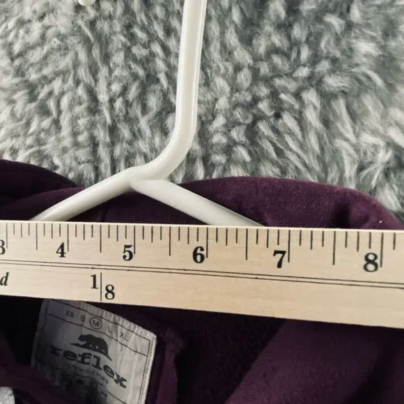 Reflex Love Women's M Medium Maroon Red Hooded Pullover Fleece Sweatshirt - Picture 6 of 11